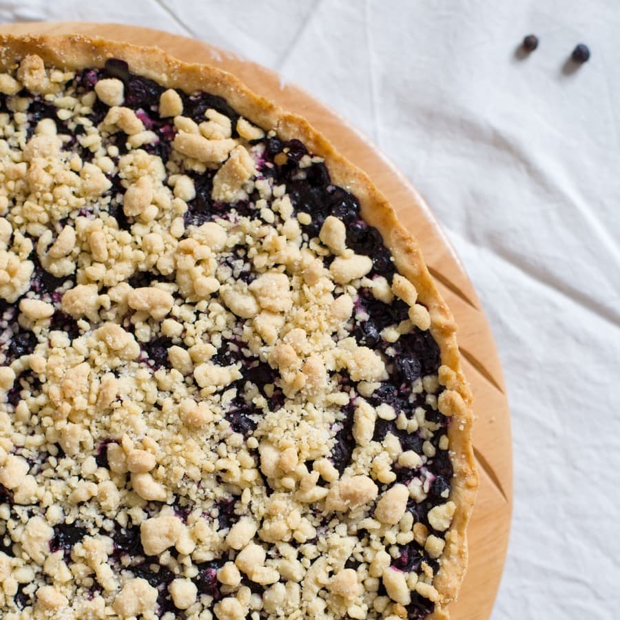 fresh blueberry shortcrust tart