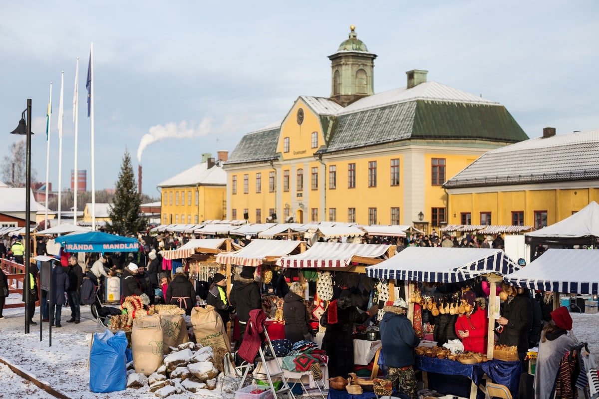 Swedish Christmas Market at the Falun Copper Mine, a World Heritage Site.