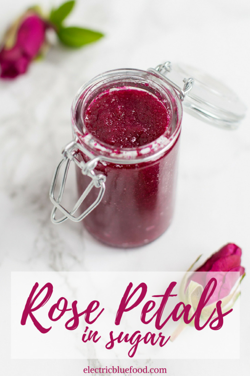 Raw rose petals blended with sugar and lime juice are a great addition to many cakes and to strawberry jam.
