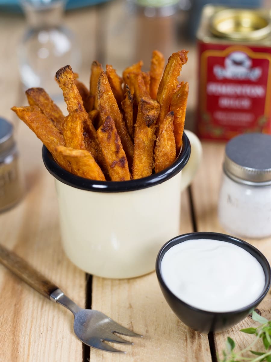 Baked sweet potato fries, crispy and healthy