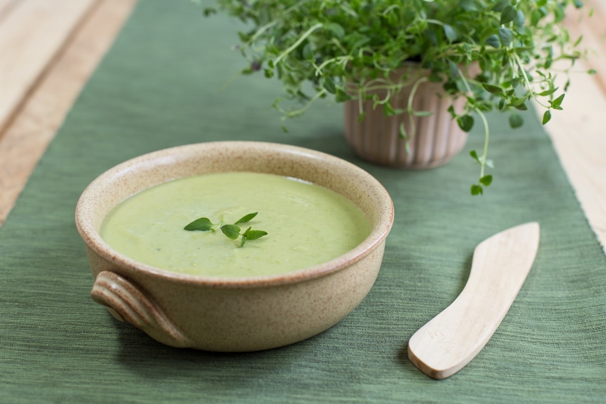 Green pea and ricotta soup recipe