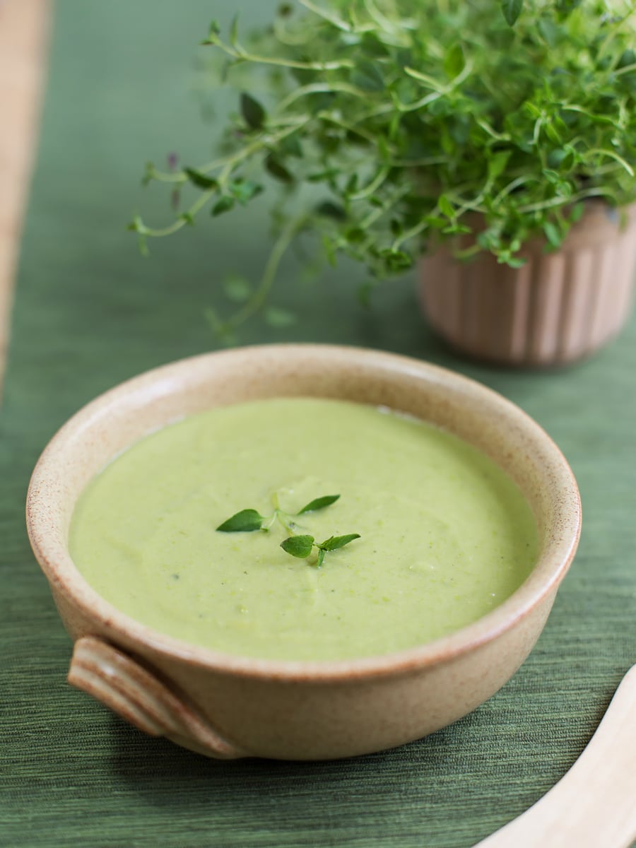 Green pea and ricotta soup recipe