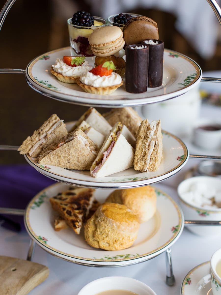 Northern Ireland food. Afternoon tea at Ballygally Castle