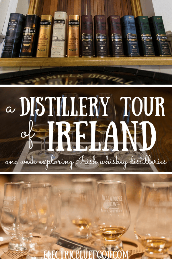 Distillery tour of Ireland itinerary and review of the Irish whiskey tours we took in one week in Ireland: Bushmills, Jameson and Tullamore DEW.