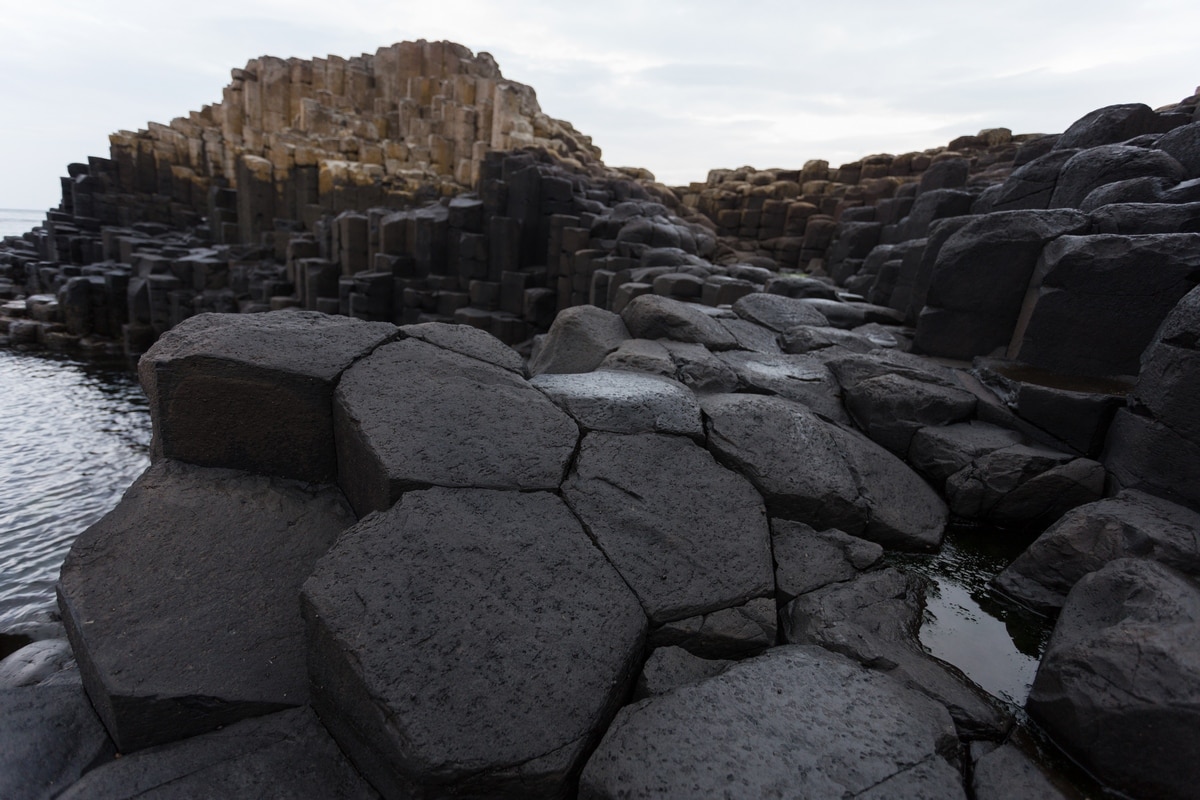 Visiting the Giant's Causeway one autumn morning.