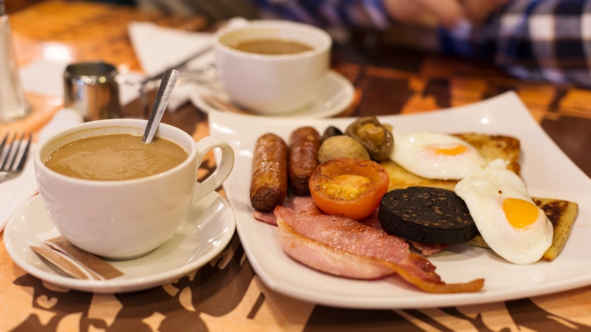 Northern Ireland food. Ulster Fry in Belfast
