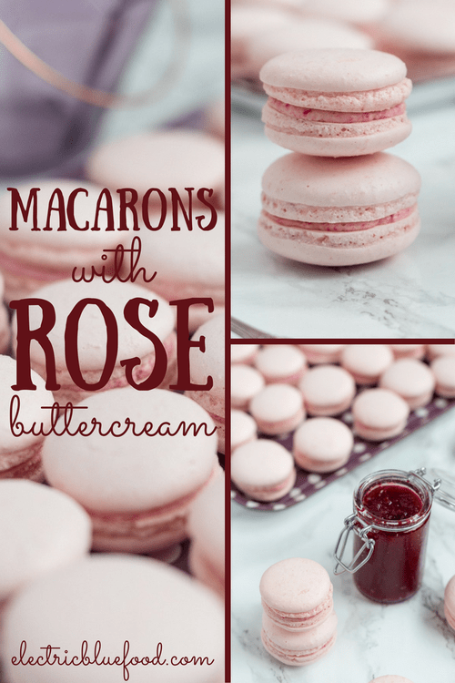 Rose macarons with rose preserve buttercream