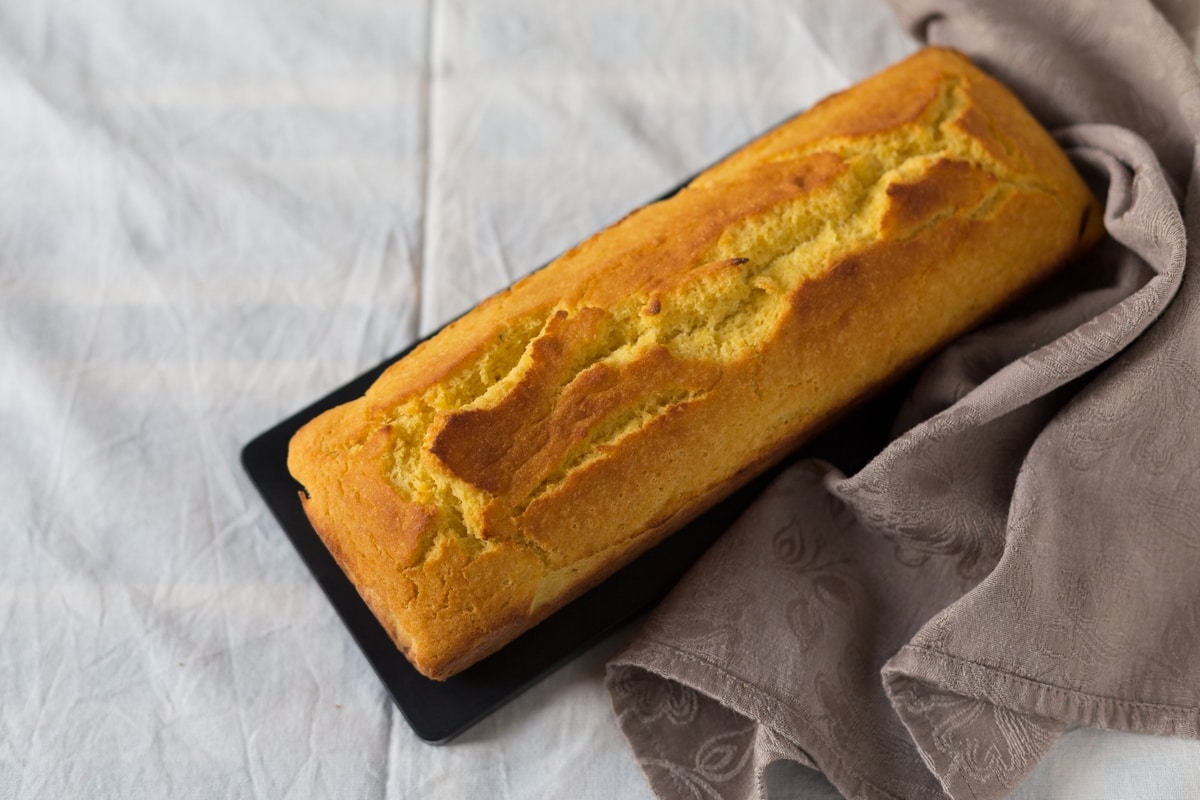 Cornmeal cornbread recipe. A loaf that tastes like polenta. Gluten free!
