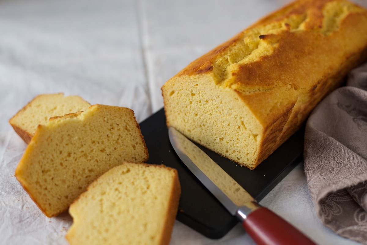 Cornmeal cornbread recipe. A loaf that tastes like polenta. Gluten free!