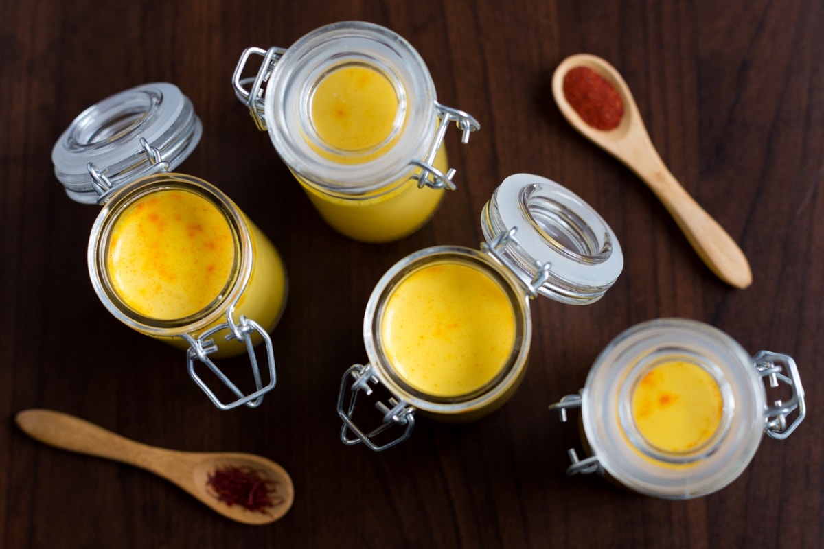 Saffron panna cotta