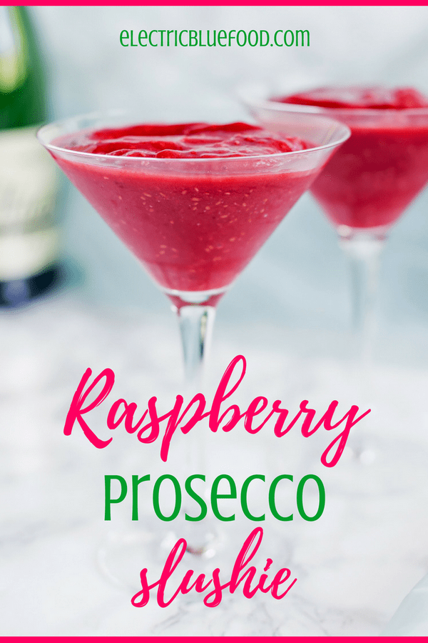 A refreshing combination of alcohol and frozen berries, raspberry Prosecco slushie is my favourite cocktail for the summer.