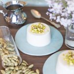 Vegan panna cotta with coconut milk and cardamom