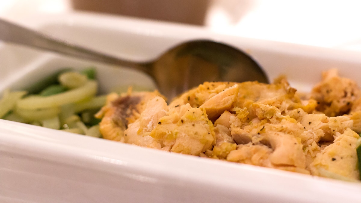 My wedding reception buffet food: the salmon