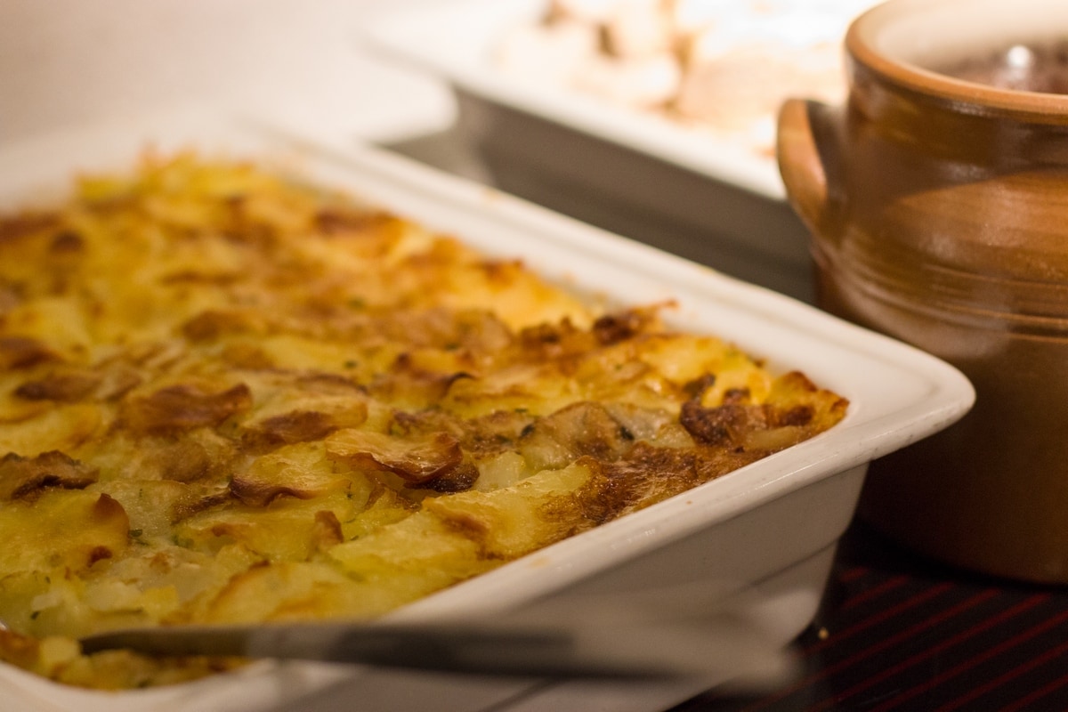 My wedding reception buffet food: the potato gratin