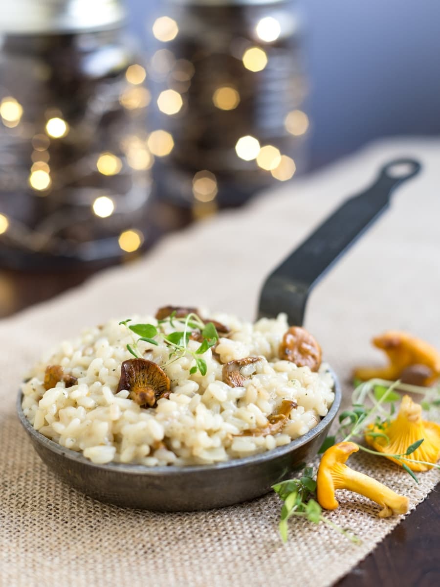 Creamy chanterelle risotto