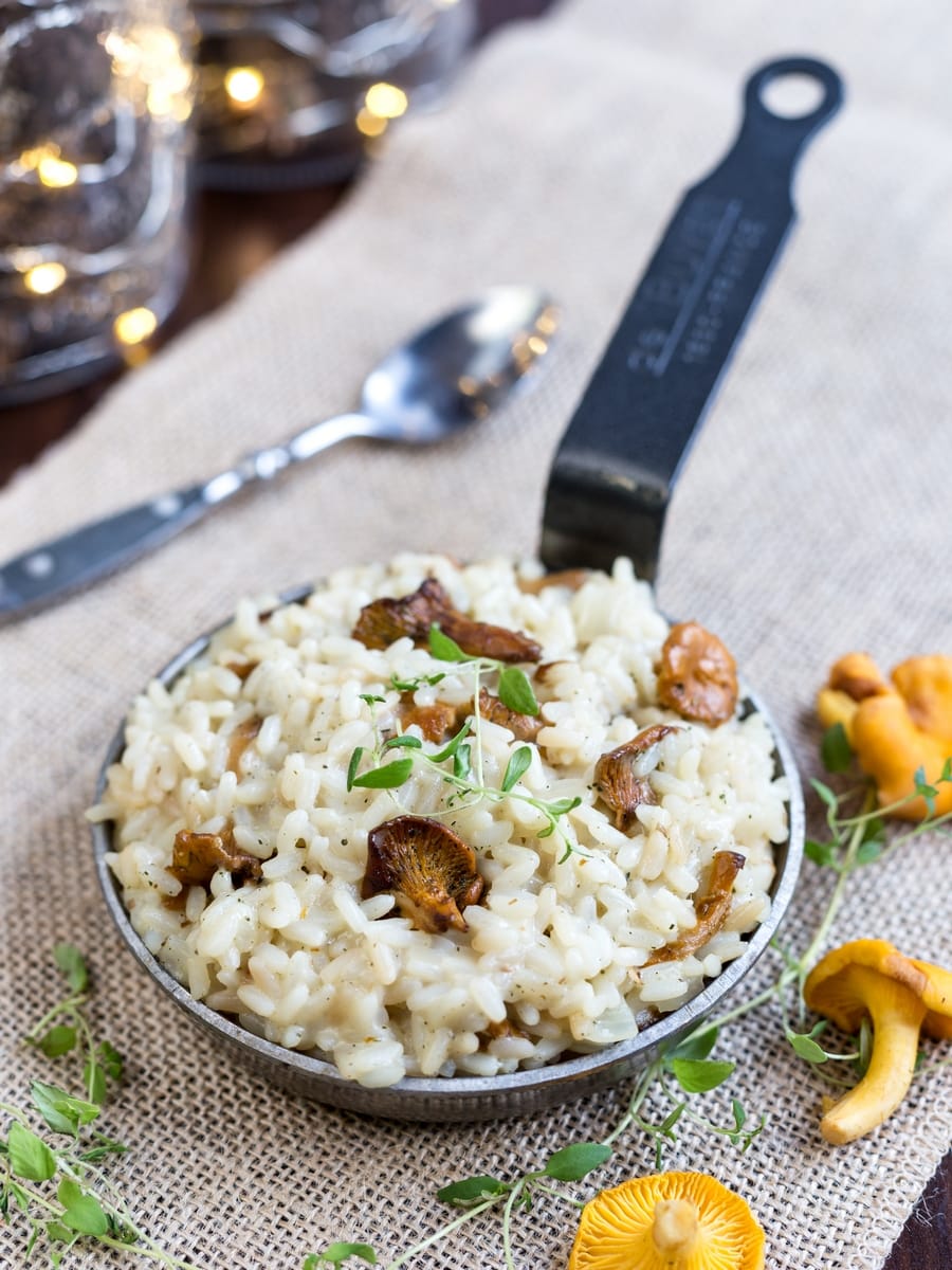 Creamy chanterelle risotto