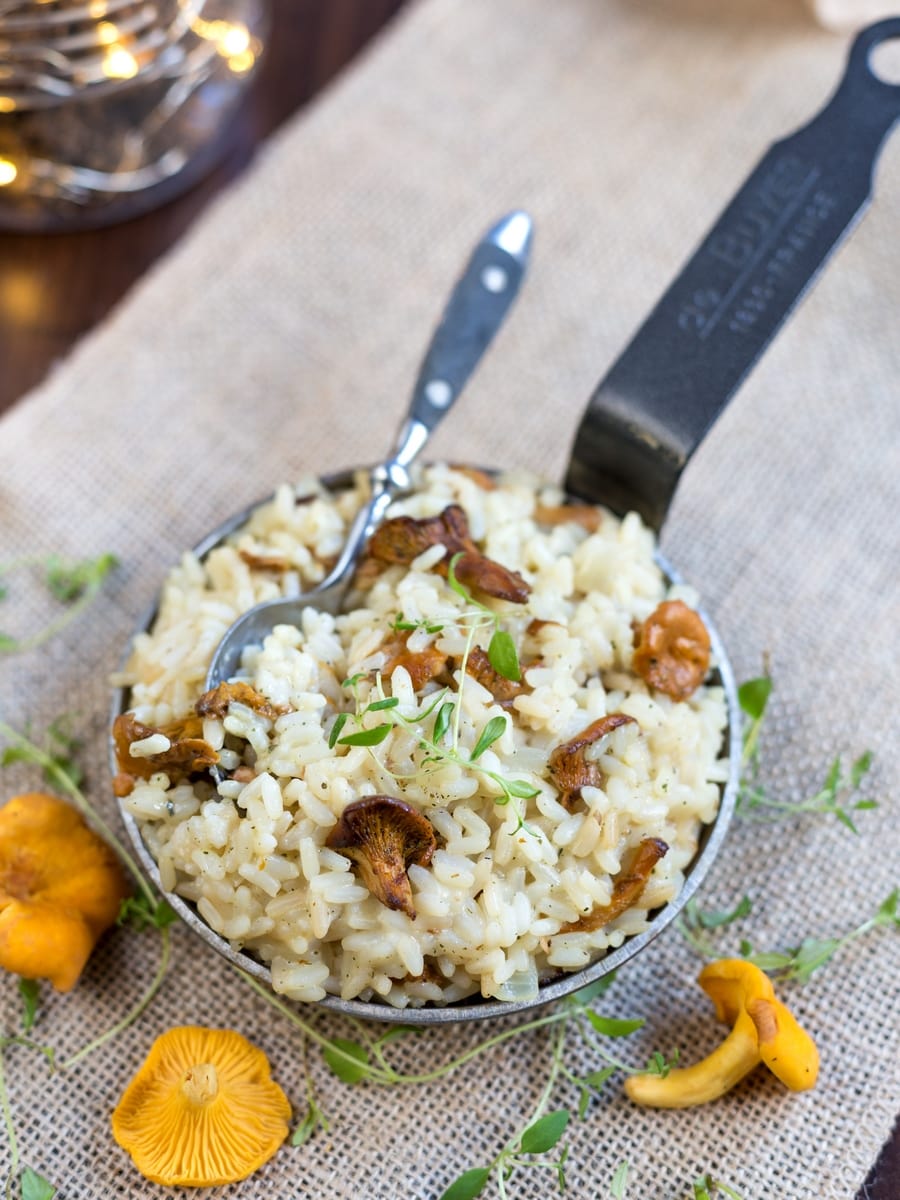 Creamy chanterelle risotto