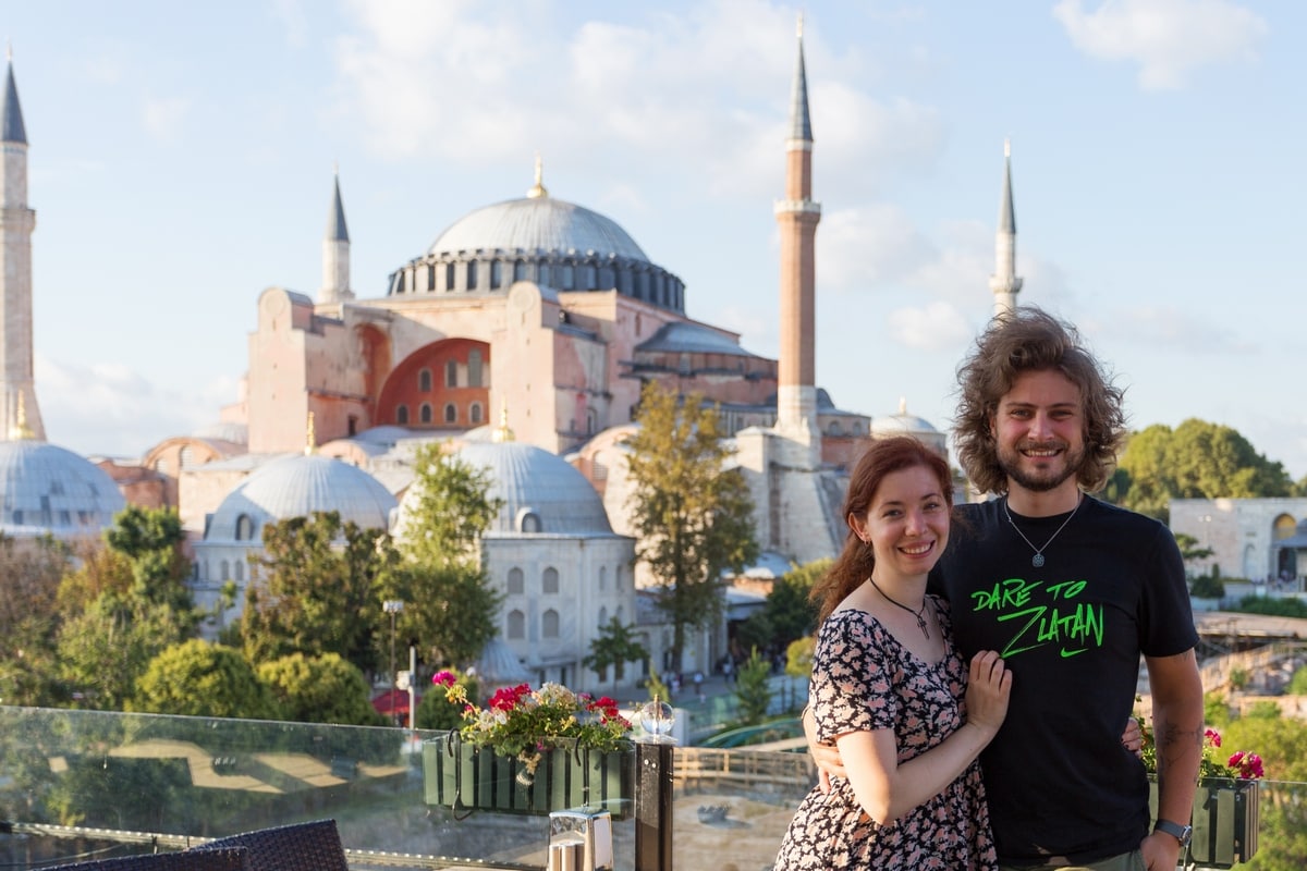 Rooftop dining in Istanbul 