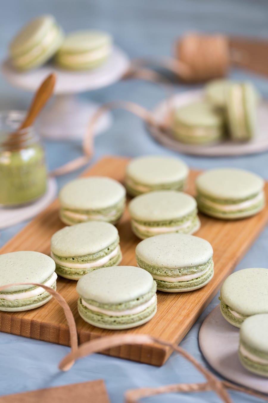 Green tea matcha macarons