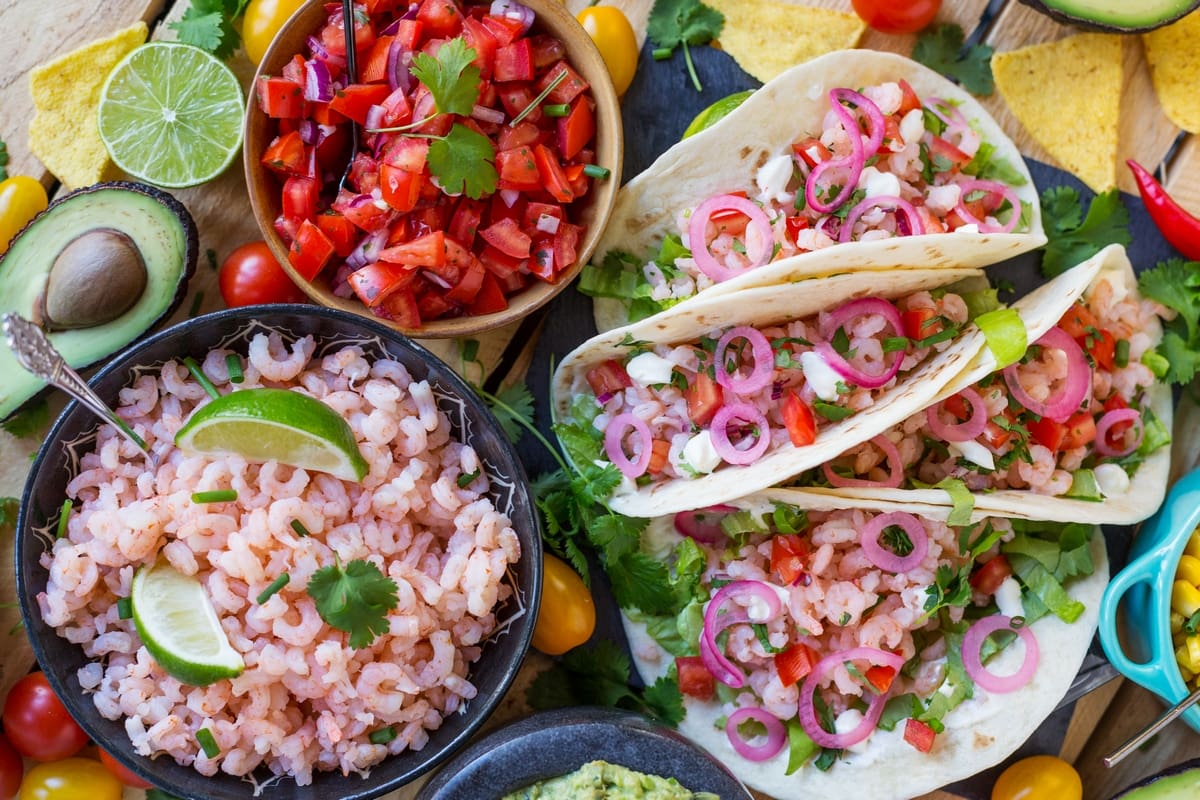 Coconut lime shrimp tacos
