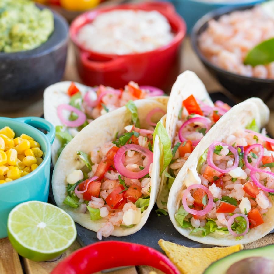 Coconut lime shrimp tacos