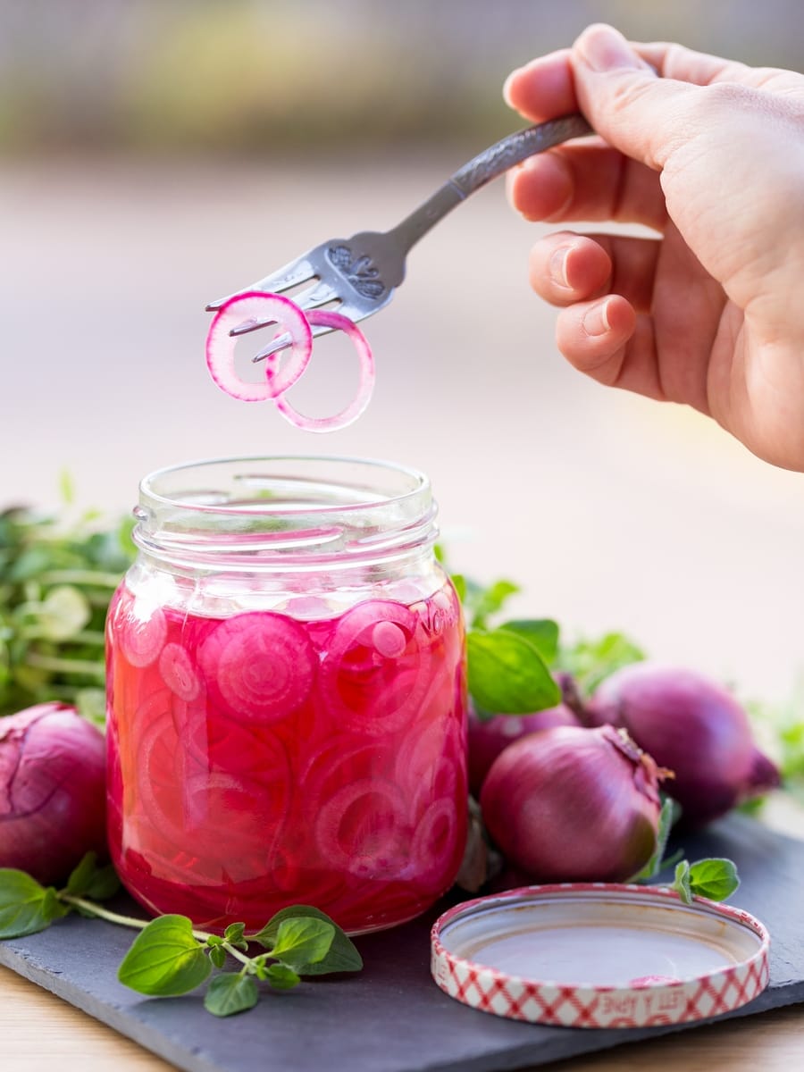 pickled red onion