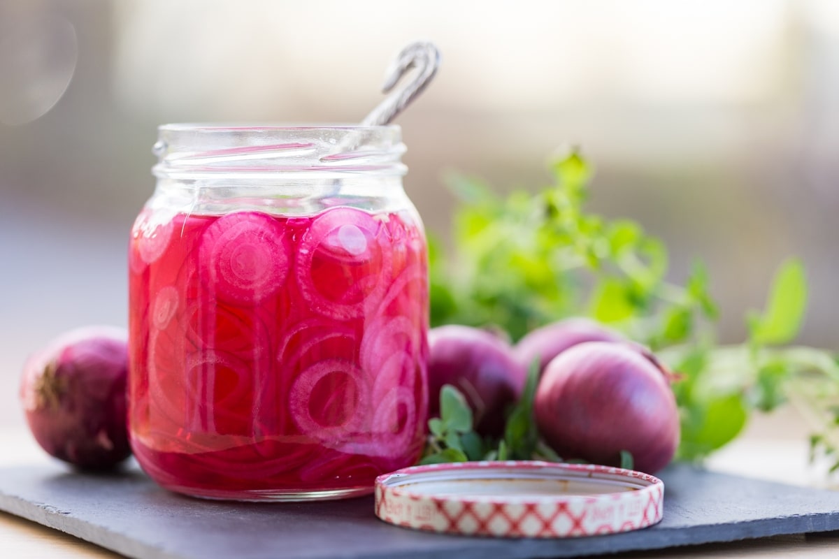 pickled red onion