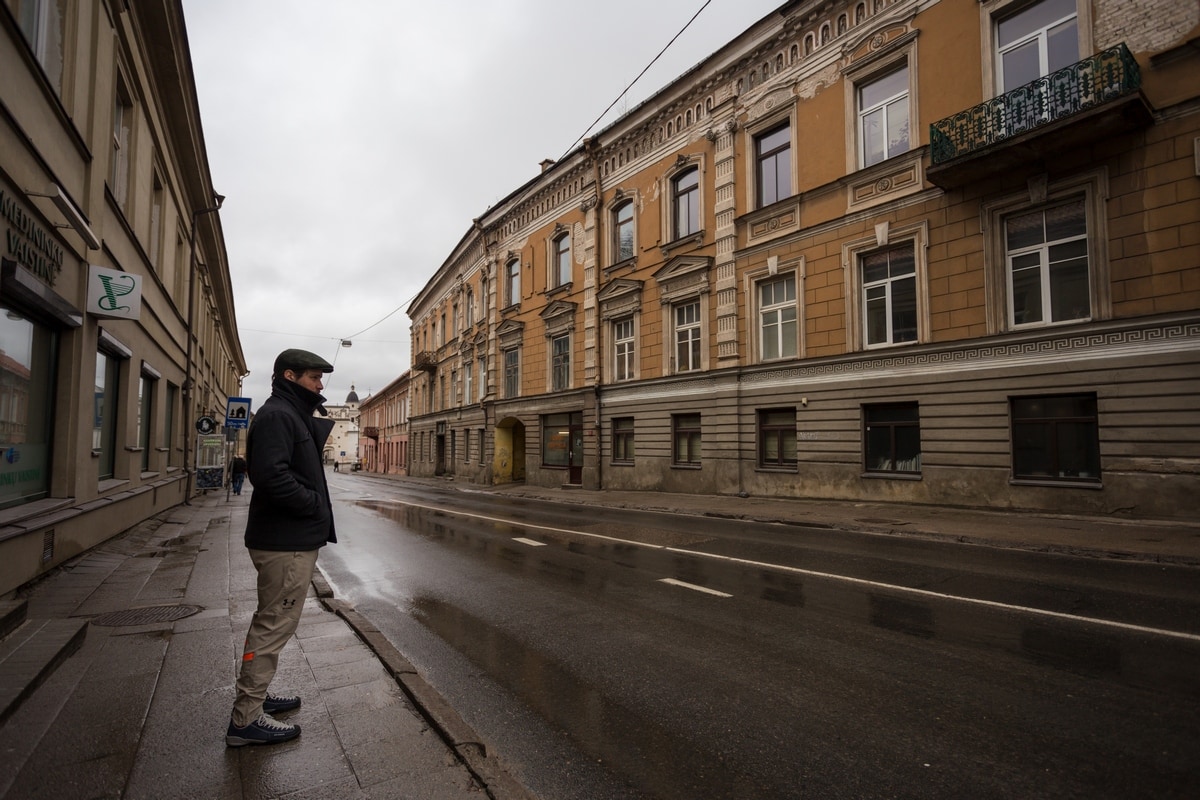 Man on the street of Vilnius
