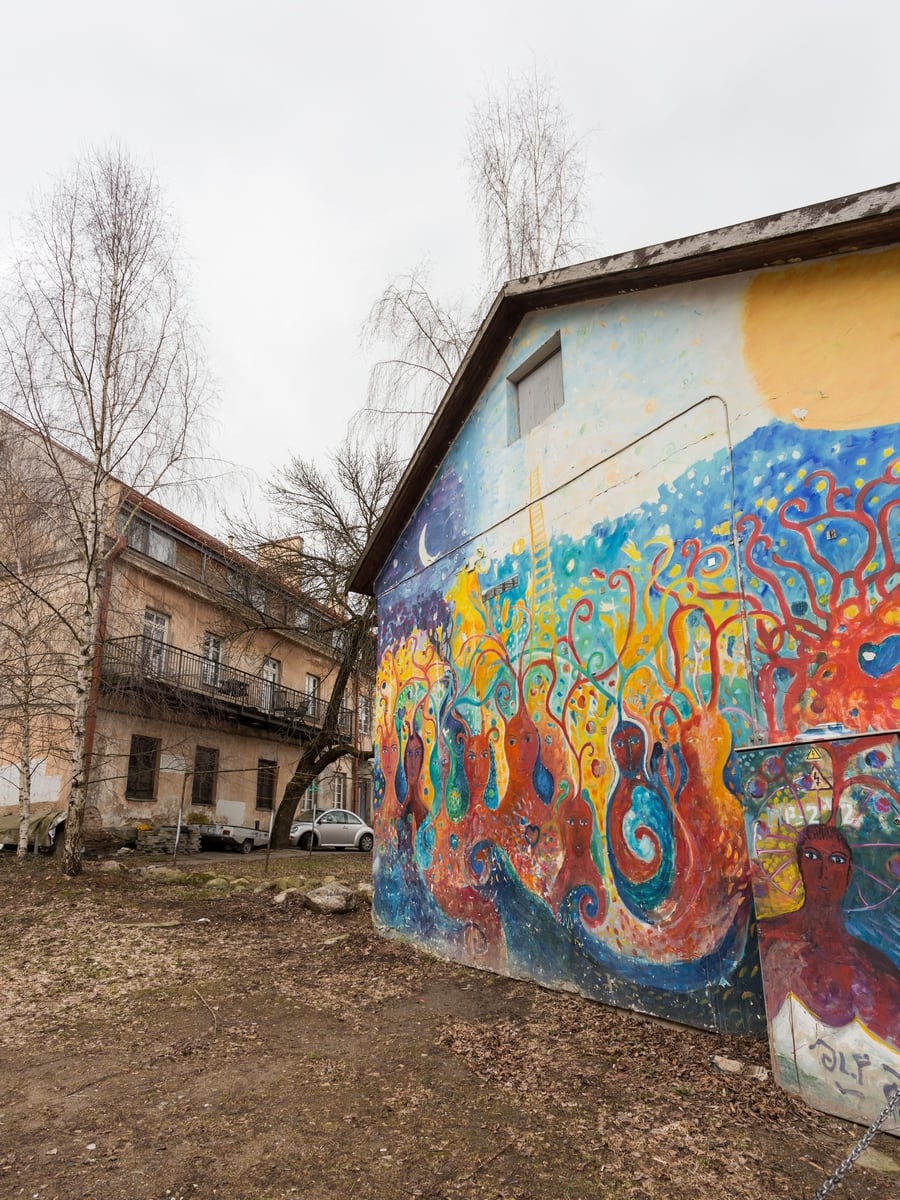 Houses in Užupis, Vilnius