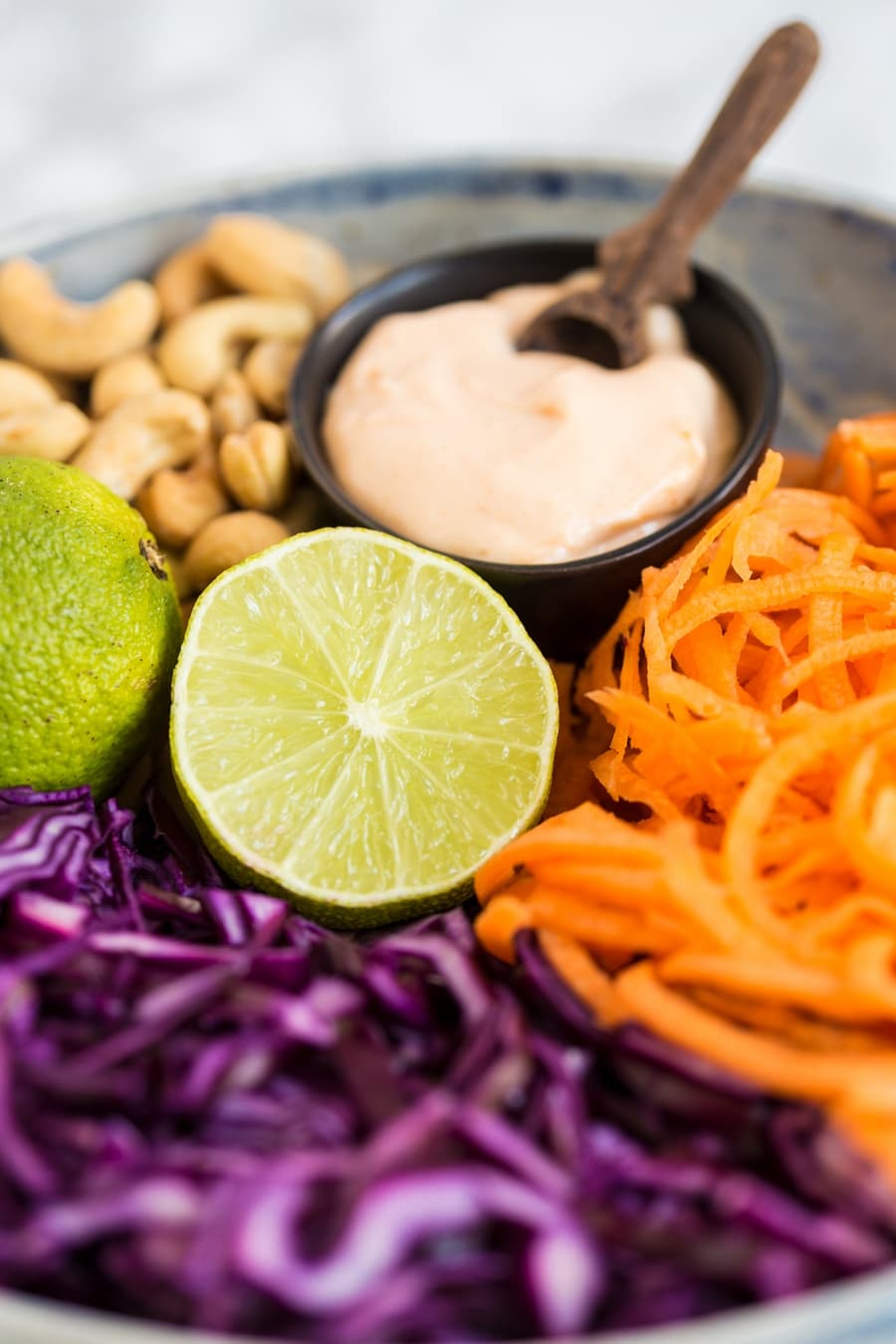 Thai red cabbage slaw
