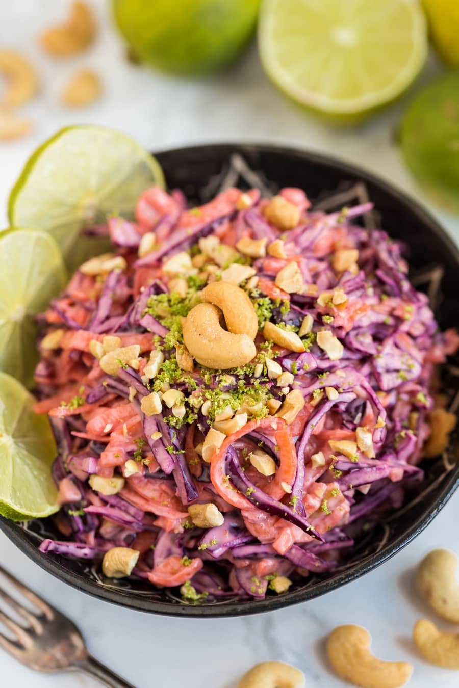 Thai red cabbage slaw