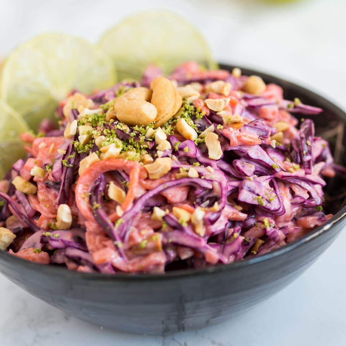 Thai red cabbage slaw