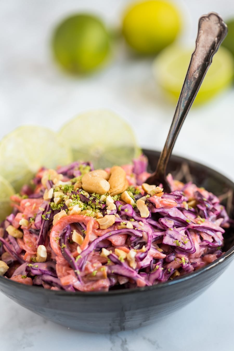 Thai red cabbage slaw