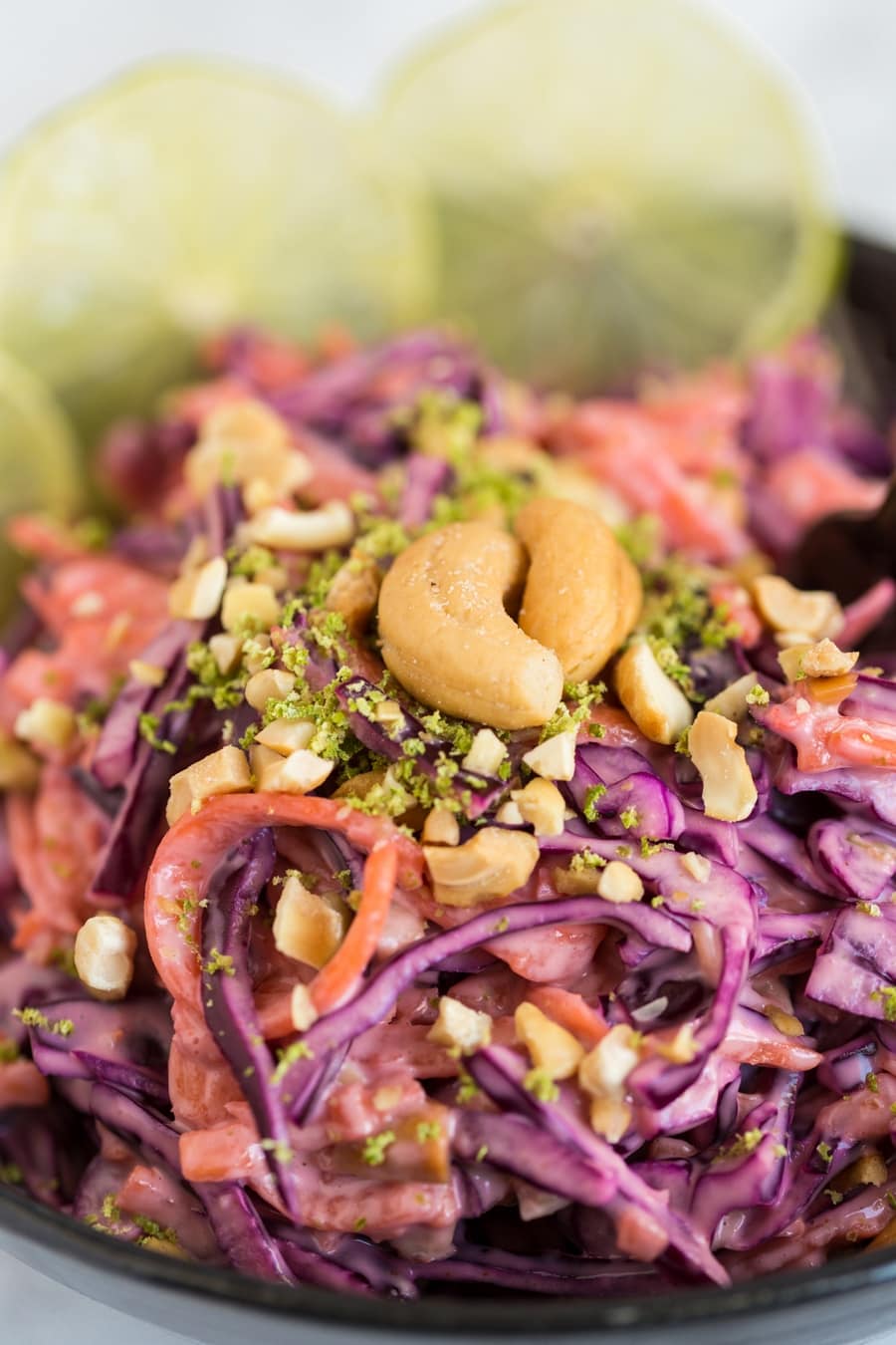 Thai red cabbage slaw