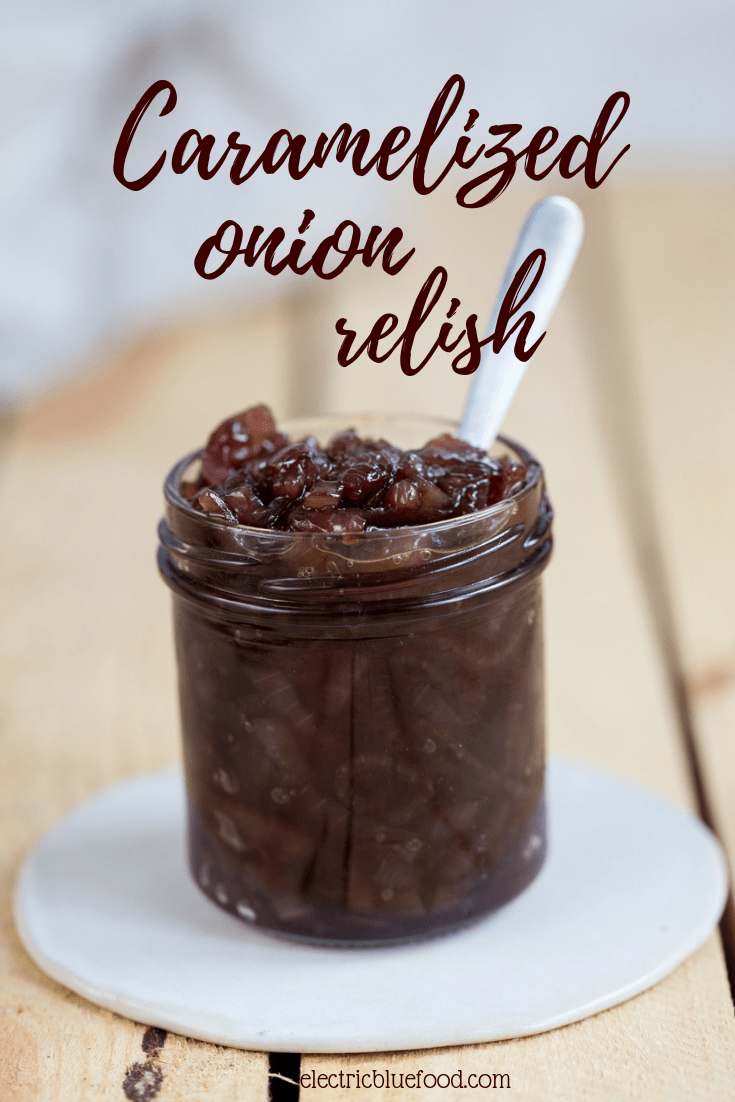 Caramelized onion relish for burgers. The secret ingredient to up your hamburger game.