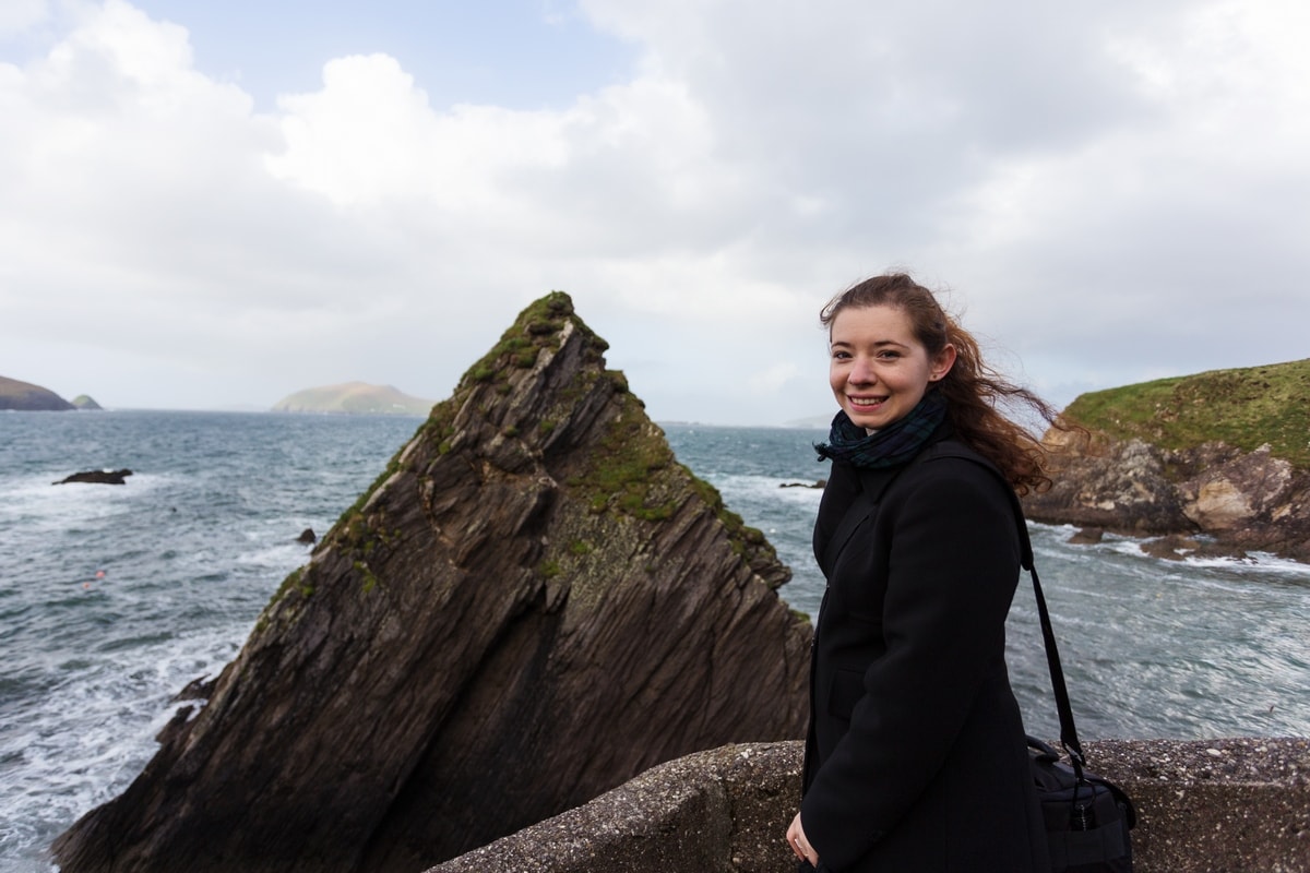 Author of the post posing at the Dunquin Pier.
