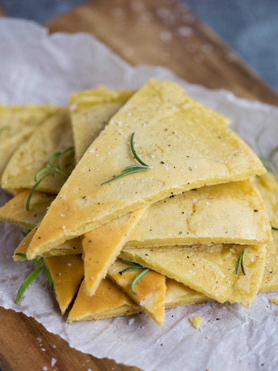 stacked farinata slices