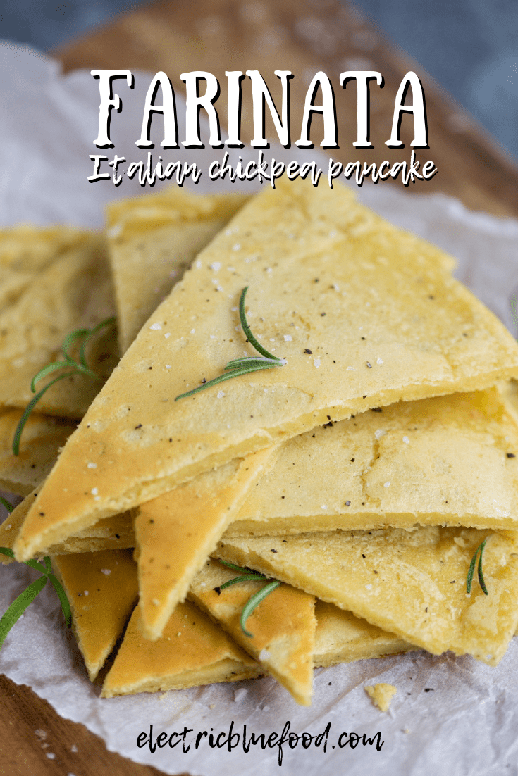 Easy recipe to make skillet farinata, the Italian chickpea pancake.