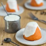 roasted pepper flan with pecorino sauce