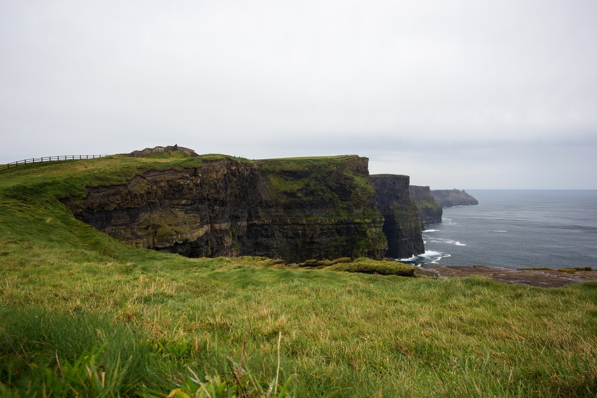 cliffs of moher on a rainy day