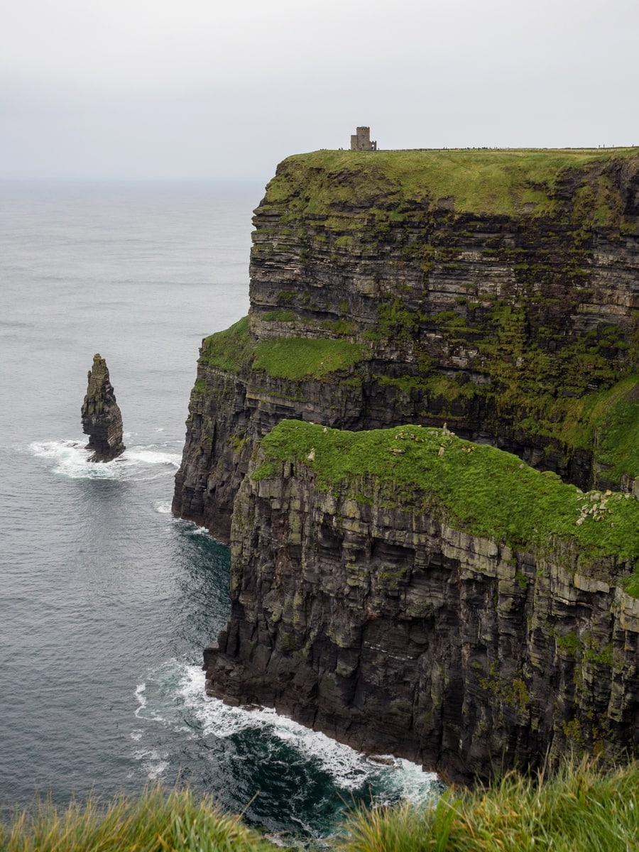 cliffs of moher on a rainy day