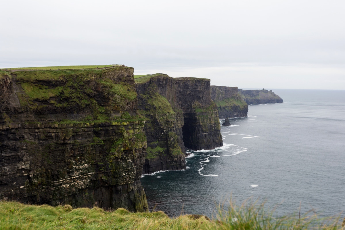 cliffs of moher on a rainy day