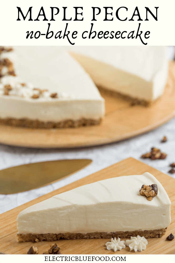 Maple pecan no-bake cheesecake recipe.