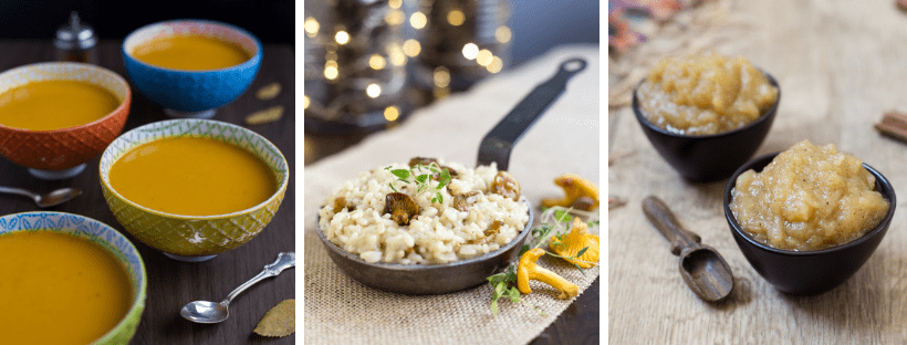 three autumn dishes