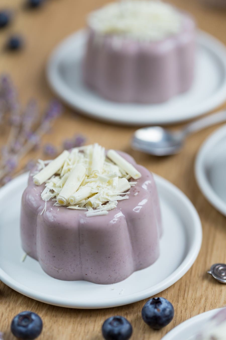 Lavender blueberry panna cotta.