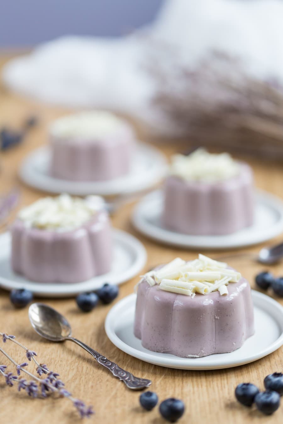 Blueberry lavender panna cotta.