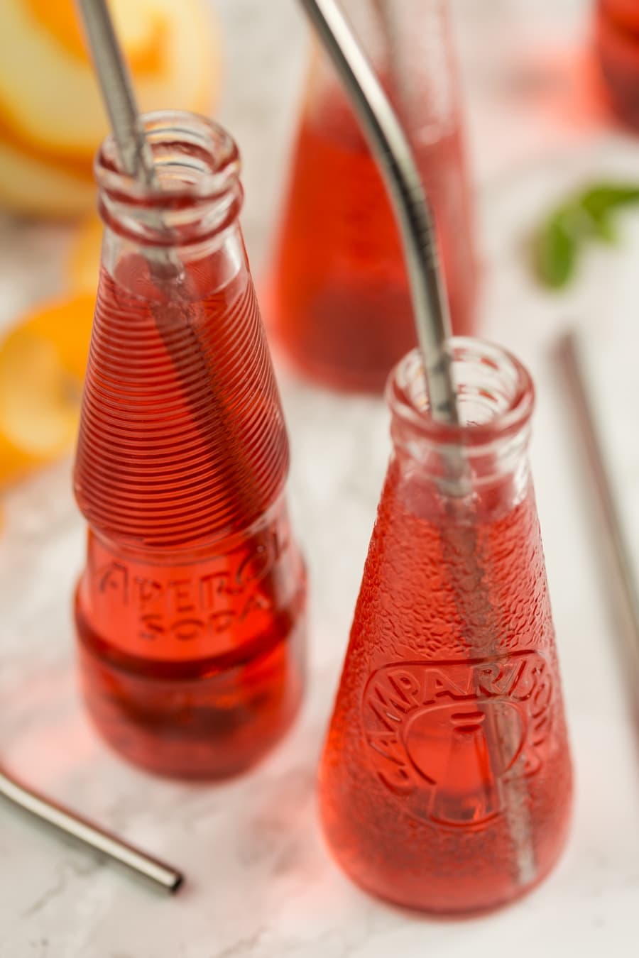 Campari spritz and Campari soda.