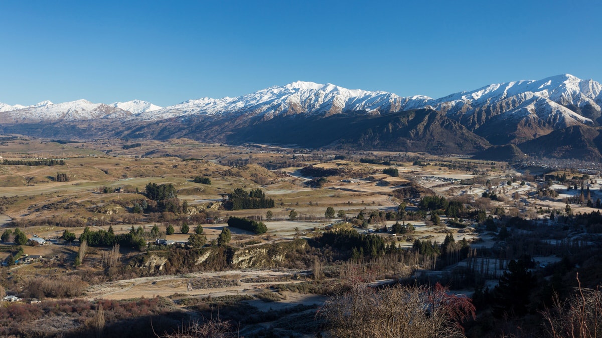 New Zealand South Island Cardrona pass view.