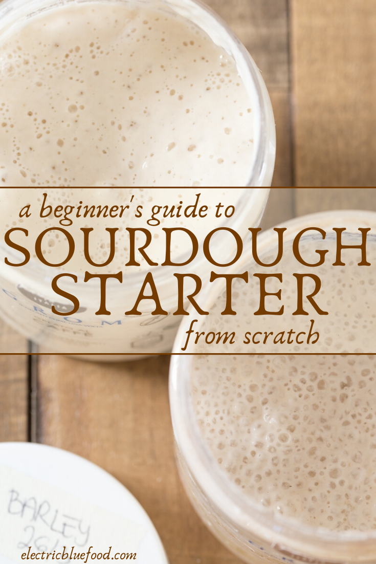 A beginner's guide to sourdough starter from scratch. Making your first batch of sourdough starter is easier than you think. Sourdough recipe for beginners.