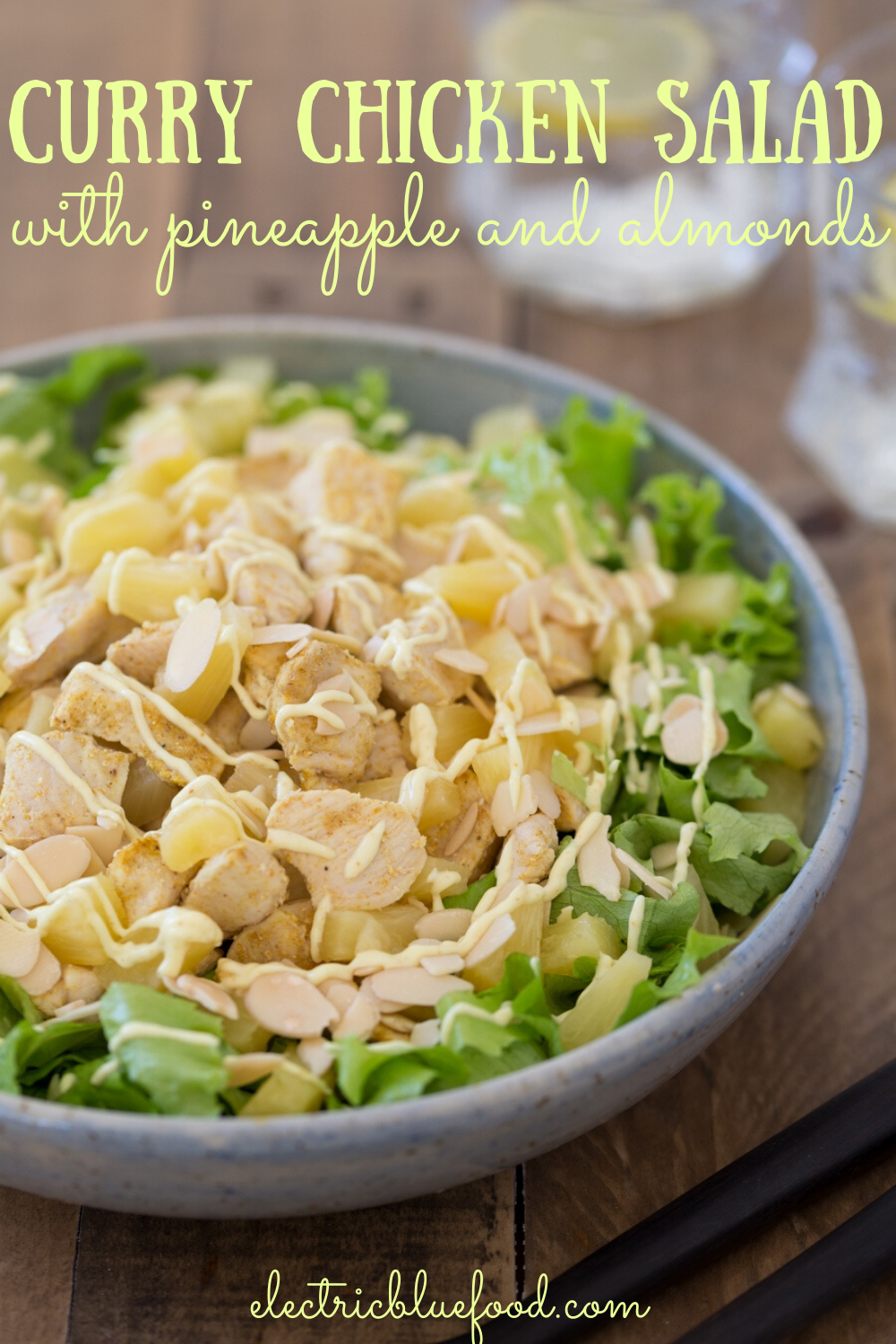 Enjoy summer outside eating with this fantastic chicken pineapple salad with curry mayo. Easily made with just a few ingredients, it will become your favourite summer salad.
